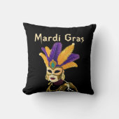 「良い時を過転がごす：マルディグラお祝い」 クッション (正面)