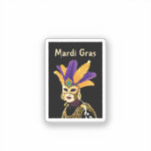 「良い時を過転がごす:マルディグラお祝い」 シール (正面)
