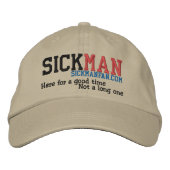 良い時間のためにここにいる 刺繍入りキャップ (正面)