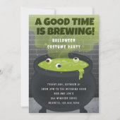 良い時間は醸造だ!ハロウィーンの衣装パーティー 招待状 (正面)