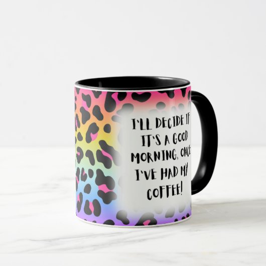 良い朝のもしことわざだと思うおもしろい マグカップ (正面右)