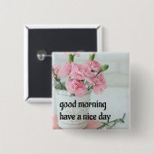 良い朝の良い日広場バッジピンバック 缶バッジ (正面&裏面)