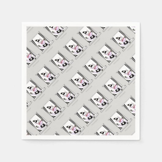 良い朝の豚 スタンダードカクテルナプキン (正面)