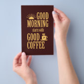 良い朝は良いコーヒーから始まる チラシ (ハンドル)