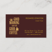 良い朝は良いコーヒーから始まる 名刺 (正面)