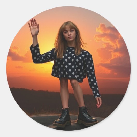 良い朝 ラウンドシール (正面)