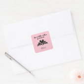 良い本があると人生はもっと楽しい 本の虫 読者 スクエアシール (封筒)