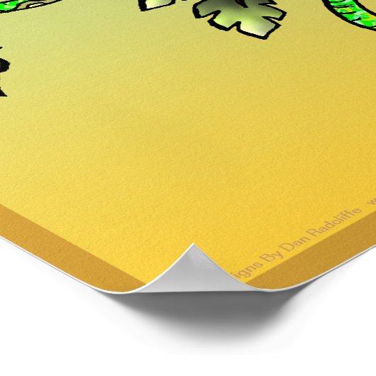 良い本で丸まる ポスター (角)