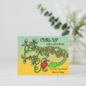 良い本で丸まる ポストカード (スタンド正面)