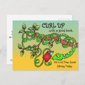 良い本で丸まる ポストカード (正面/裏面)