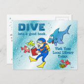 良い本に飛び込む ポストカード (正面/裏面)