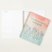 良い桃とパステルブルーである必要はない プランナー手帳 (ディスプレー)