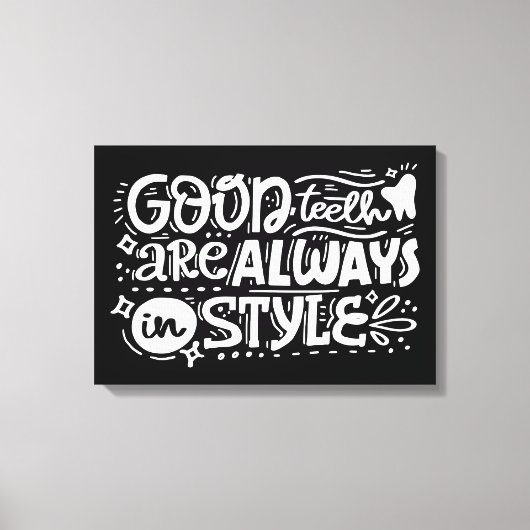 良い歯はいつもスタイル キャンバスプリント (正面)