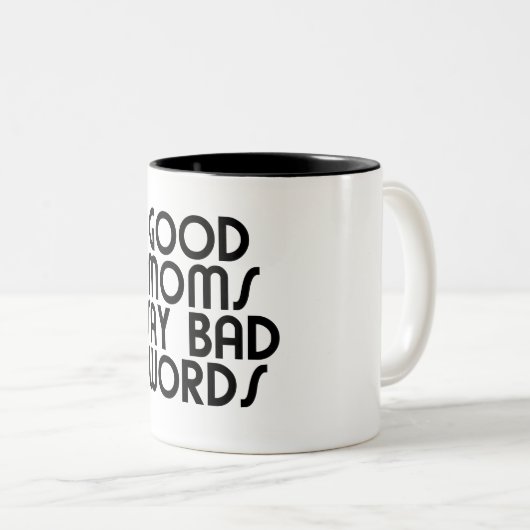 良い母は悪い言葉を言うおもしろいことわざ ツートーンマグカップ (正面右)