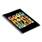 良い母は悪い言葉を言うグルーヴィー母の日 ノートブック (右側)