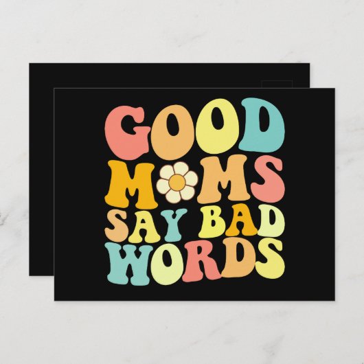 良い母は悪い言葉を言うグルーヴィー母の日 ポストカード (正面/裏面)