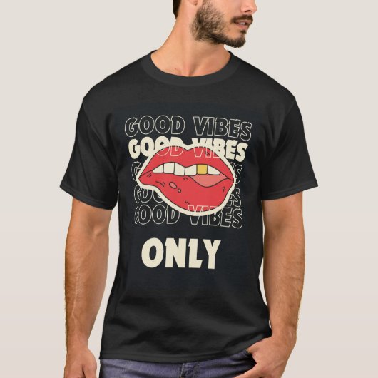 良い波動だけ Tシャツ (正面)
