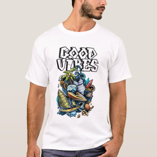 良い波動  Tシャツ (正面)