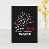 良い爪、 ネイル話言葉爪、 ネイルマニキュア カード (黄色い花)