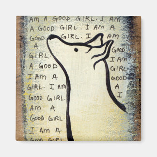 良い犬のおもしろいモダン可愛いアートオリジナル絵画ズ マグネット