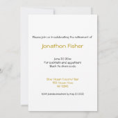 良い犬のユーモアの引退パーティの招待状 招待状 (裏面)