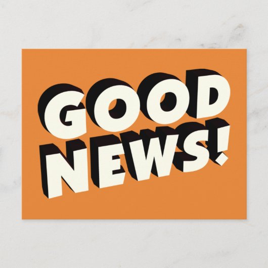 良い知らせ！ ポストカード (正面)