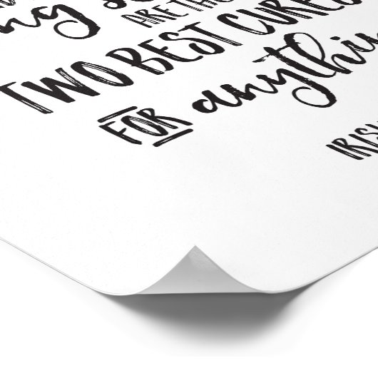 良い笑いと長い眠りが楽し最高のみ ポスター (角)