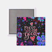 良い紫のフローラに焦点を当て感動的る マグネット (正面/裏面)