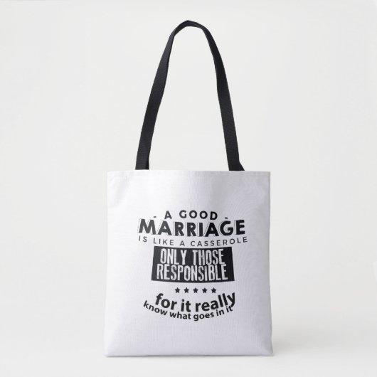 良い結婚はキャセロールみたい トートバッグ (正面)