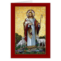 良い羊飼いのタイルを飾るキリスト，クフスタイン，オーストリア