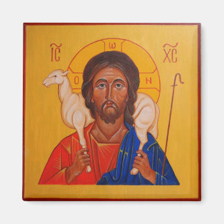 良い羊飼い正統のアイコン磁石キリスト マグネット