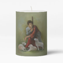 良い羊飼い3" X 4"柱型キャンドル