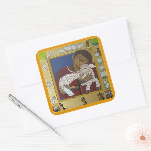 良い羊飼い スクエアシール (封筒)