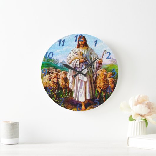 良い羊飼い ラージ壁時計 (ホーム)
