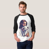 良い羊飼い:子羊のラグランTシャツとイエス Tシャツ (正面フル)