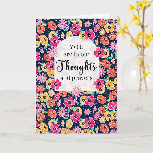 良い考えを得る&祈りの言葉明るい花のパターン カード (黄色い花)