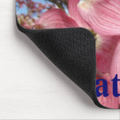 良い考え! mousepadのピンクのミズキの花 マウスパッド (コーナー)