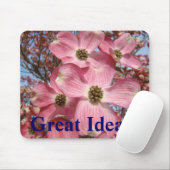 良い考え! mousepadのピンクのミズキの花 マウスパッド (マウス)