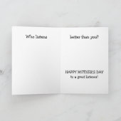 良い聞き手に母の日を幸せに カード (内部)