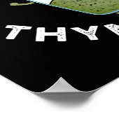 良い胸腺のハーブをパン暗いBG ポスター (角)