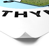 良い胸腺のハーブをパン転がおもしろいさせなさい ポスター (角)