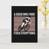 良い自転車に乗ると全てが直る カード (黄色い花)