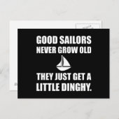 良い船乗りは決して老けない 面白い ポストカード (正面/裏面)