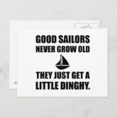 良い船乗りは決して老けない 面白い ポストカード (正面/裏面)