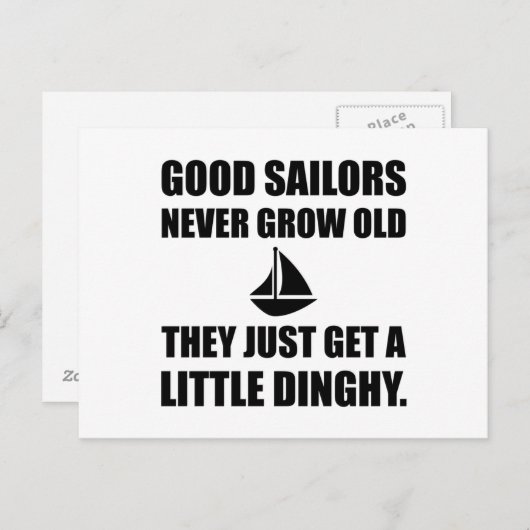 良い船乗りは決して老けない 面白い ポストカード (正面/裏面)