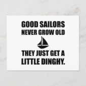 良い船乗りは決して老けない 面白い ポストカード (正面)