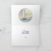 良い船乗り決して古い誕生日シースケープカードを成長しない カード (内部)