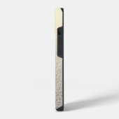 良い良い葉の花模様金ゴールド茶色 iPhoneケース (左側面)