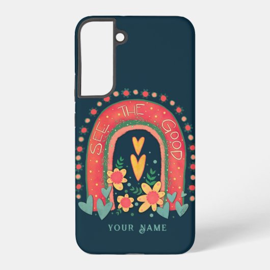 良い虹の感動的感光を見る SAMSUNG GALAXYケース (裏面)