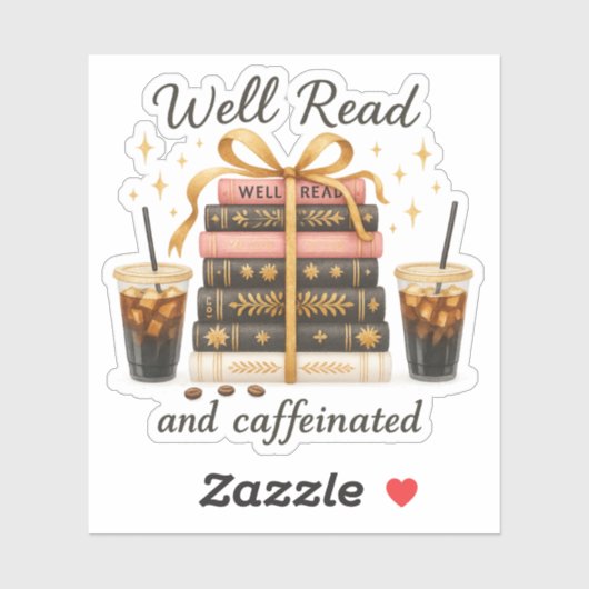 良い読とカフェイン本の恋人の本トックギフト シール (シート)